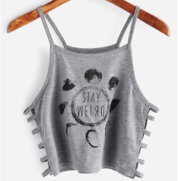 Tops - MEDIUM! STAY WEIRD MOON TANK